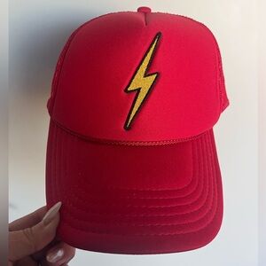 Aviator Nation Lightning Bolt Flash Hat Red